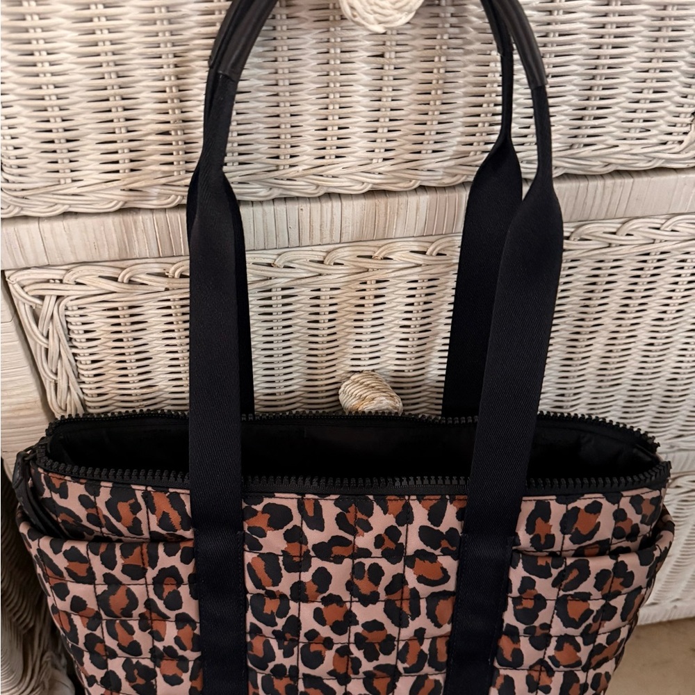 kate spade Leopard Print Quilted Tote - Black & Brown - Picture 2 of 3
